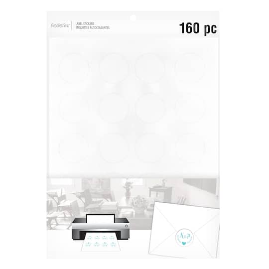 Recollections; 12 Packs: 160 ct. (1,920 total) White Envelope Seals by Recollections™; Category:Social Stationery; Image:1